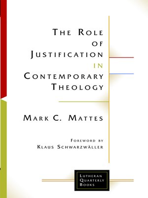 cover image of The Role of Justification in Contemporary Theology
